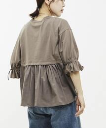 BACK GATHER DRAWSLEEVE TEE