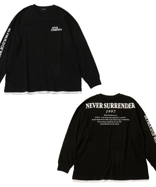 GLAZOS（グラソス）の「【STREET】バック発泡プリント袖ロゴビッグ長袖Tシャツ（Tシャツ/カットソー・キッズ・ブラック/グレー/ホワイト・140cm/150cm/160cm/170cm）」の2枚目の写真