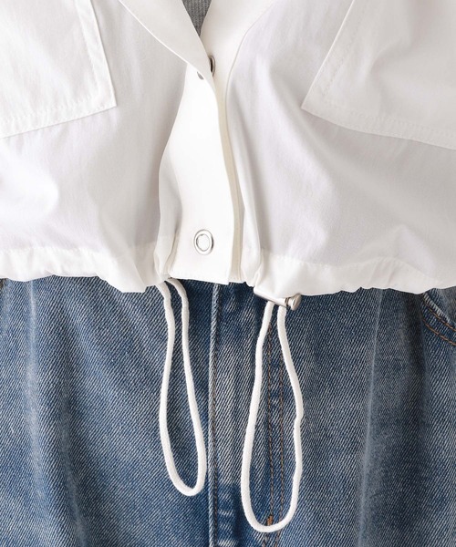 repipi armario（レピピ アルマリオ）の「ストレッチナイロンショートパーカー（パーカー・キッズ・ブラック/ホワイト/チャコールグレー/カーキ・LARGE/MEDIUM/SMALL）」の22枚目の写真