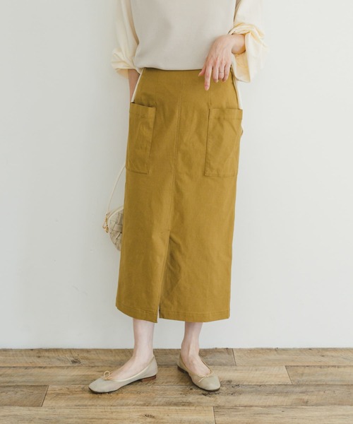 ITEMS URBANRESEARCH（アイテムズ アーバンリサーチ）の「ストレッチタイトスカート（スカート・レディース・ブラック/グリーン系その他/キャメル・FREE）」の5枚目の写真