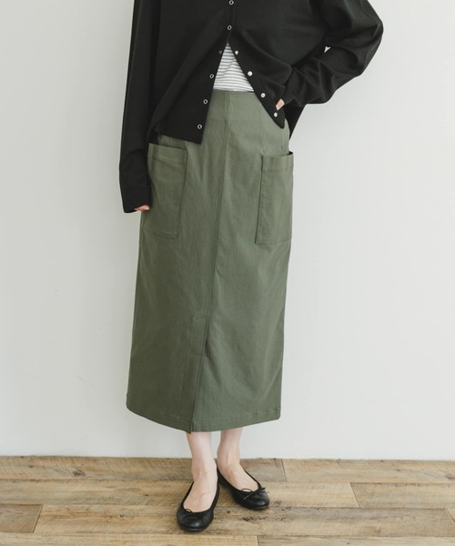 ITEMS URBANRESEARCH（アイテムズ アーバンリサーチ）の「ストレッチタイトスカート（スカート・レディース・ブラック/グリーン系その他/キャメル・FREE）」の15枚目の写真