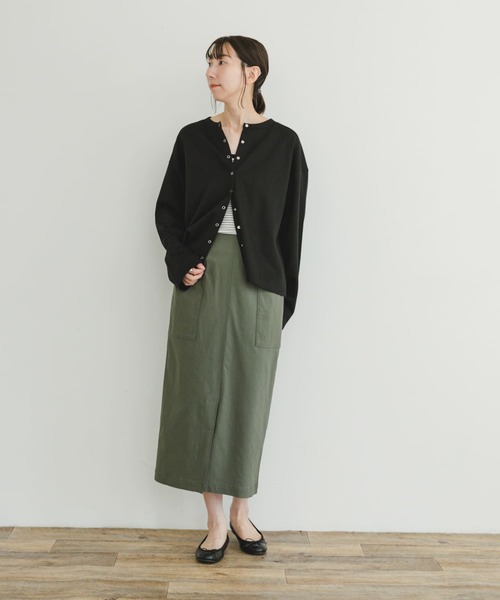 ITEMS URBANRESEARCH（アイテムズ アーバンリサーチ）の「ストレッチタイトスカート（スカート・レディース・ブラック/グリーン系その他/キャメル・FREE）」の17枚目の写真