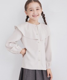 ROPE' PICNIC（ロペピクニック）の「【KIDS】フレアカラーブラウス/リンクコーデ・WEB限定サイズ:110cm（シャツ/ブラウス・キッズ）」