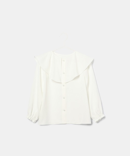 ROPE' PICNIC（ロペピクニック）の「【KIDS】フレアカラーブラウス/リンクコーデ・WEB限定サイズ:110cm（シャツ/ブラウス・キッズ・オフホワイト/ベージュ系その他・150/140/130/120/110）」の22枚目の写真