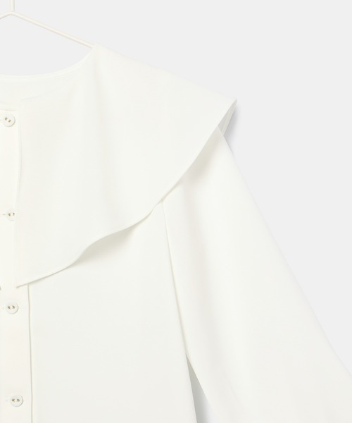 ROPE' PICNIC（ロペピクニック）の「【KIDS】フレアカラーブラウス/リンクコーデ・WEB限定サイズ:110cm（シャツ/ブラウス・キッズ・オフホワイト/ベージュ系その他・150/140/130/120/110）」の19枚目の写真