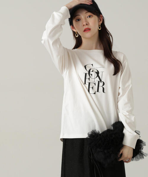 PROPORTION BODY DRESSING(プロポーションボディドレッシング)の「ロゴロンTEE / 1214260906(Tシャツ/カットソー・レディース・ブラック/ベージュ系その他/レッド・FREE)」の10枚目の写真