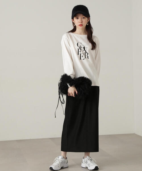 PROPORTION BODY DRESSING(プロポーションボディドレッシング)の「ロゴロンTEE / 1214260906(Tシャツ/カットソー・レディース・ブラック/ベージュ系その他/レッド・FREE)」の12枚目の写真