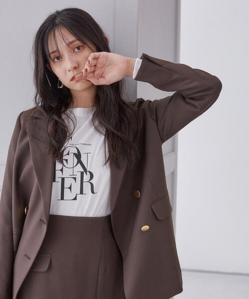 PROPORTION BODY DRESSING(プロポーションボディドレッシング)の「ロゴロンTEE / 1214260906(Tシャツ/カットソー・レディース・ブラック/ベージュ系その他/レッド・FREE)」の2枚目の写真