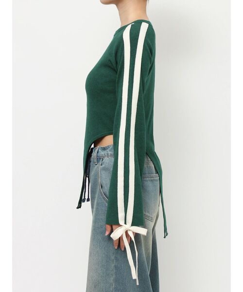 jouetie(ジュエティ)の「リボンラインニットボディスーツ(ニット/セーター・レディース・グリーン/オフホワイト/ブラック・MEDIUM)」の21枚目の写真