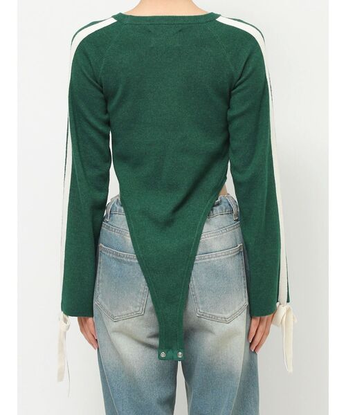 jouetie(ジュエティ)の「リボンラインニットボディスーツ(ニット/セーター・レディース・グリーン/オフホワイト/ブラック・MEDIUM)」の22枚目の写真