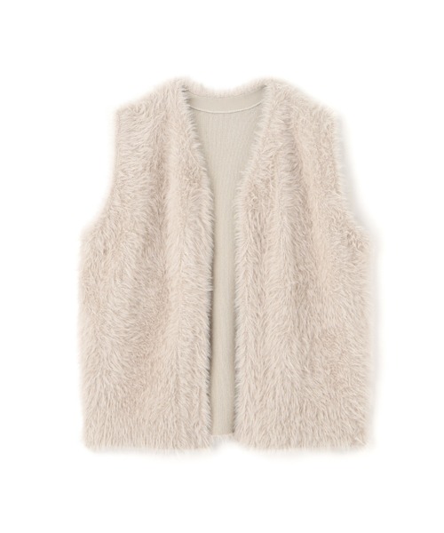 N.（N. Natural Beauty Basic）（エヌエヌナチュラルビューティーベーシック）の「◆フェザーヤーンベスト（ベスト・レディース・ブラウン/グレイッシュベージュ・MEDIUM）」の20枚目の写真