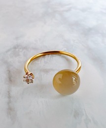 tone（トーン）の「【SPICY COLORS】天然石のハーフリング（リング・レディース）」