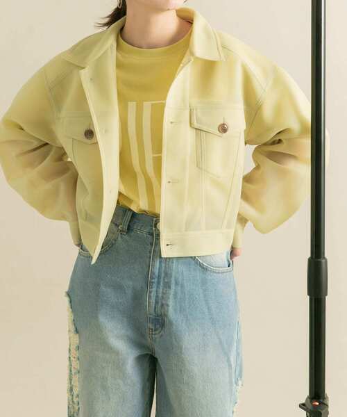 KBF（ケイビーエフ）の「シアーダンボールジャケット（その他アウター・レディース・ブルー系その他/ライトベージュ・ONE）」の15枚目の写真