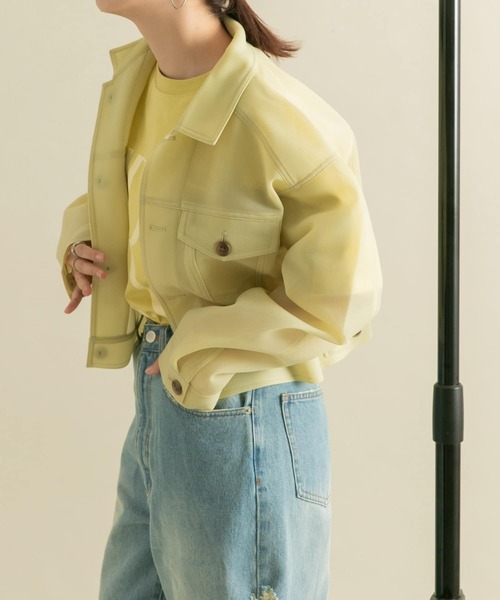 KBF（ケイビーエフ）の「シアーダンボールジャケット（その他アウター・レディース・ブルー系その他/ライトベージュ・ONE）」の14枚目の写真