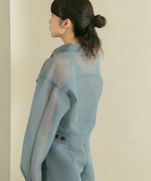 KBF（ケイビーエフ）の「シアーダンボールジャケット（その他アウター・レディース・ブルー系その他/ライトベージュ・ONE）」の20枚目の写真