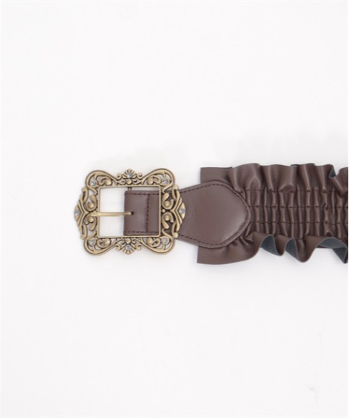 axes femme（アクシーズファム）の「クラシカルバックルゴムベルト（ベルト・レディース・ブラウン/ブラック/ワイン・FREE）」の6枚目の写真