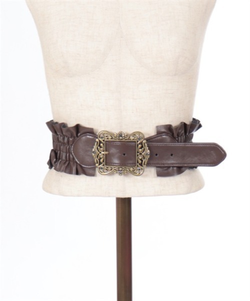 axes femme（アクシーズファム）の「クラシカルバックルゴムベルト（ベルト・レディース・ブラウン/ブラック/ワイン・FREE）」の12枚目の写真