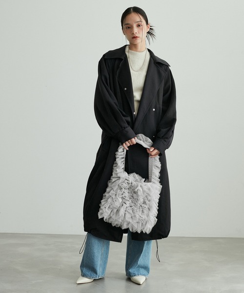 ADAM ET ROPE'(アダムエロペ)の「【一部WEB限定カラー】フリルワンショルダーバッグ(ショルダーバッグ・レディース・ブラック/ダークブラウン/ライトグレー・FREE)」の13枚目の写真