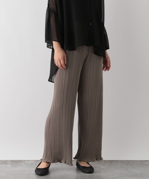 GLOBAL WORK Smile Seed Store（グローバルワーク スマイルシードストア）の「ランダムプリーツパンツ/147043（その他パンツ・レディース・モカ/ブラック・MEDIUM/LARGE）」の2枚目の写真