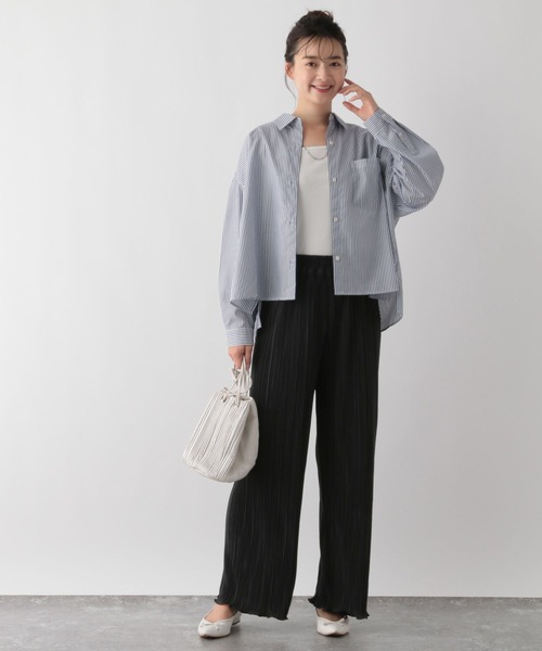 GLOBAL WORK Smile Seed Store（グローバルワーク スマイルシードストア）の「ランダムプリーツパンツ/147043（その他パンツ・レディース・モカ/ブラック・MEDIUM/LARGE）」の3枚目の写真