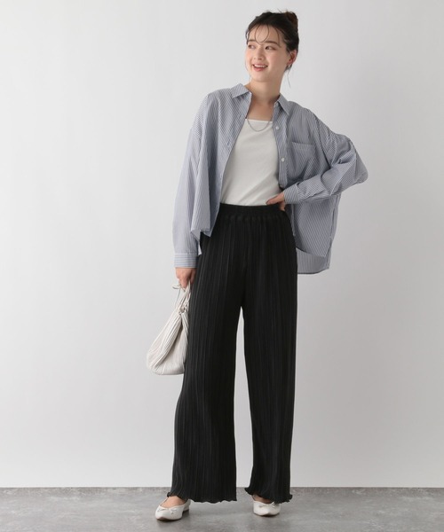 GLOBAL WORK Smile Seed Store（グローバルワーク スマイルシードストア）の「ランダムプリーツパンツ/147043（その他パンツ・レディース・モカ/ブラック・MEDIUM/LARGE）」の4枚目の写真