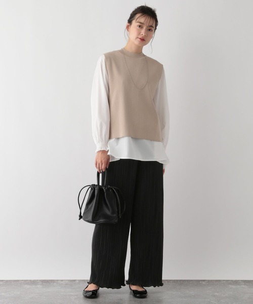 GLOBAL WORK Smile Seed Store（グローバルワーク スマイルシードストア）の「ランダムプリーツパンツ/147043（その他パンツ・レディース・モカ/ブラック・MEDIUM/LARGE）」の8枚目の写真