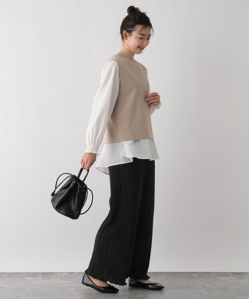 GLOBAL WORK Smile Seed Store（グローバルワーク スマイルシードストア）の「ランダムプリーツパンツ/147043（その他パンツ・レディース・モカ/ブラック・MEDIUM/LARGE）」の9枚目の写真