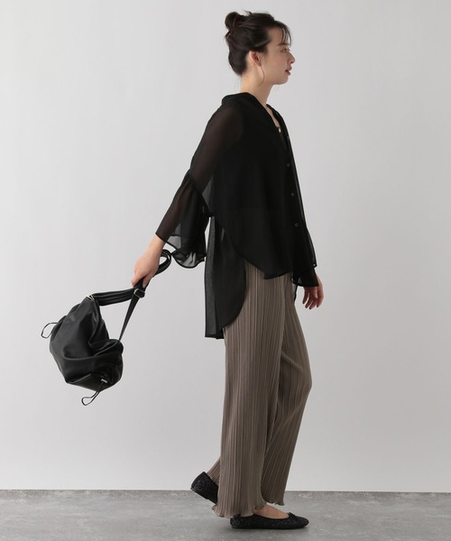 GLOBAL WORK Smile Seed Store（グローバルワーク スマイルシードストア）の「ランダムプリーツパンツ/147043（その他パンツ・レディース・モカ/ブラック・MEDIUM/LARGE）」の14枚目の写真