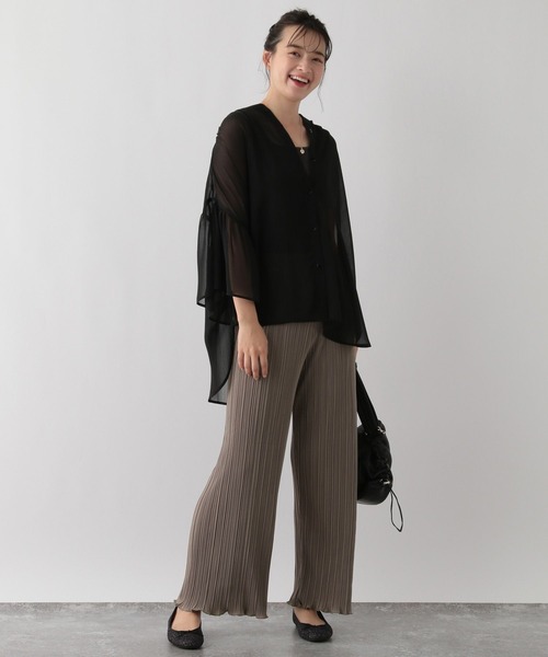 GLOBAL WORK Smile Seed Store（グローバルワーク スマイルシードストア）の「ランダムプリーツパンツ/147043（その他パンツ・レディース・モカ/ブラック・MEDIUM/LARGE）」の15枚目の写真