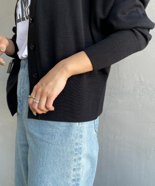 FRED PERRY ワンポイントロゴ刺繍 Vネックニットカーディガン FRED PERRY（フレッドペリー）の「[FRED PERRY/フレッドペリー