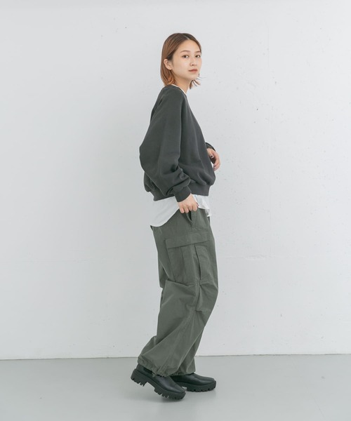 EKAL（エカル）の「パラシュートイージーパンツ（その他パンツ・レディース・オリーブ/ブラック・ONE）」の12枚目の写真