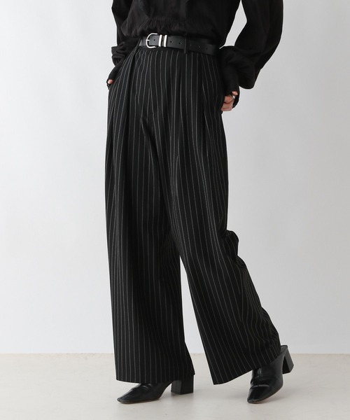 RAGEBLUE（レイジブルー）の「ピンストライプ/2タックワイドスラックス（スラックス・レディース・ブラック/グレー・FREE）」の22枚目の写真