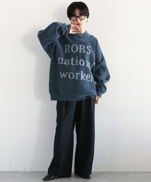 RAGEBLUE（レイジブルー）の「ピンストライプ/2タックワイドスラックス（スラックス・レディース・ブラック/グレー・FREE）」の17枚目の写真