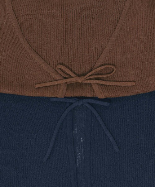 3.3 Field Trip （3.3フィールドトリップ）の「3.3 Field Trip／ソデフレアリボンカーディガン（カーディガン/ボレロ・レディース・ブラック/ブラウン/ネイビー・FREE）」の10枚目の写真