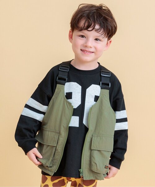 BREEZE（ブリーズ）の「アクティブベスト（ベスト・キッズ・ブラック/カーキ・100/120/140）」の2枚目の写真