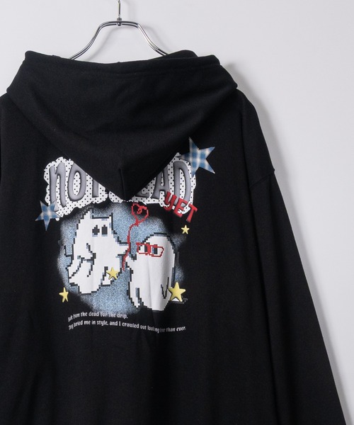 JOHN'S CLOSET(ジョンズクローゼット)の「【13】デジタルオバケプリント フルジップパーカー(パーカー・メンズ・アッシュグレー/ブラウン/ブラック/ブラック系その他/スモークピンク/グレー系その他/グレー系その他2/ブラック系その他2/ブラック系1/グレー系1・LARGE/MEDIUM)」の5枚目の写真