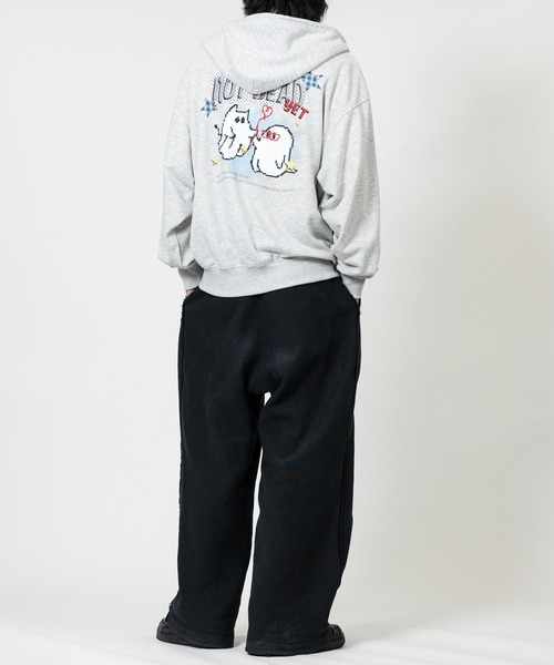 JOHN'S CLOSET（ジョンズクローゼット）の「【13】デジタルオバケプリント フルジップパーカー（パーカー・メンズ・アッシュグレー/ブラウン/ブラック/ブラック系その他/スモークピンク/グレー系その他/グレー系その他2/ブラック系その他2・LARGE/MEDIUM）」の20枚目の写真