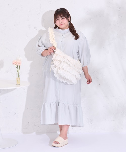Louiosy(ルオシー)の「【大きいサイズ】チュールフリルドロストショルダーバッグ(ショルダーバッグ・レディース・ブルー系その他/ピンク/アイボリー・FREE)」の6枚目の写真