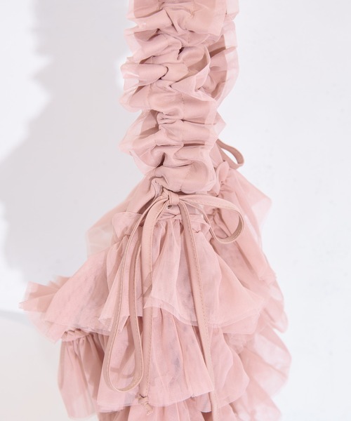 Louiosy(ルオシー)の「【大きいサイズ】チュールフリルドロストショルダーバッグ(ショルダーバッグ・レディース・ブルー系その他/ピンク/アイボリー・FREE)」の20枚目の写真