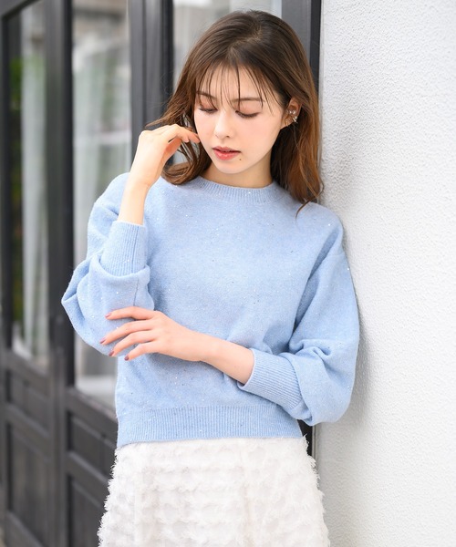 セール】スパンコールハイネックニット/MM448303（ニット/セーター