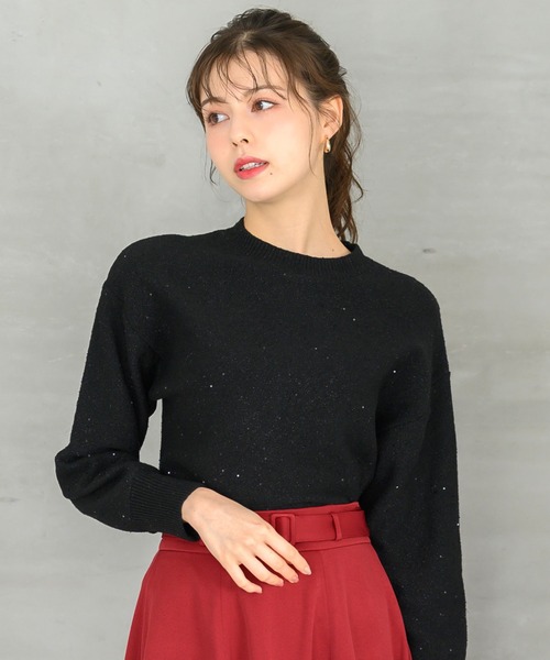 セール】スパンコールハイネックニット/MM448303（ニット/セーター