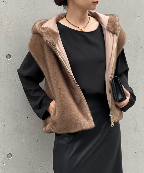 GALLARDAGALANTE（ガリャルダガランテ）の「ラウンドブラウスTee（シャツ/ブラウス・レディース・ブラック/ホワイト・FREE/1）」の7枚目の写真