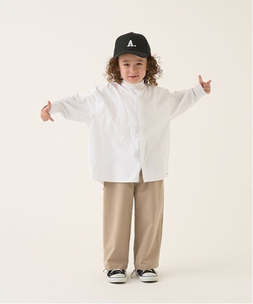 b・ROOM(ビールーム)の「【オケージョン】バンドカラーシャツ(シャツ/ブラウス・キッズ・ベージュ/オフホワイト/エメラルド/サックスブルー・100cm/110cm/120cm/130cm/140cm/150cm)」の12枚目の写真