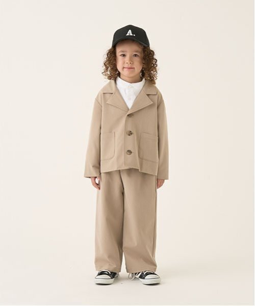 b・ROOM(ビールーム)の「【オケージョン】バンドカラーシャツ(シャツ/ブラウス・キッズ・ベージュ/オフホワイト/エメラルド/サックスブルー・100cm/110cm/120cm/130cm/140cm/150cm)」の14枚目の写真