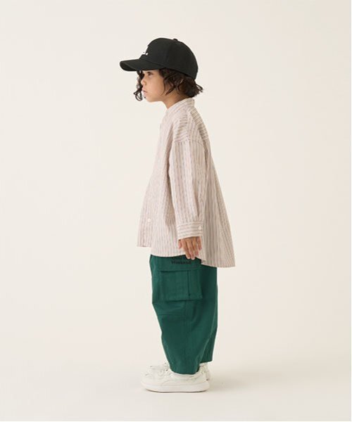 b・ROOM(ビールーム)の「【オケージョン】バンドカラーシャツ(シャツ/ブラウス・キッズ・ベージュ/オフホワイト/エメラルド/サックスブルー・100cm/110cm/120cm/130cm/140cm/150cm)」の16枚目の写真