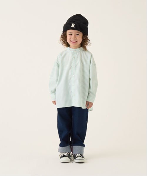 b・ROOM(ビールーム)の「【オケージョン】バンドカラーシャツ(シャツ/ブラウス・キッズ・ベージュ/オフホワイト/エメラルド/サックスブルー・100cm/110cm/120cm/130cm/140cm/150cm)」の19枚目の写真