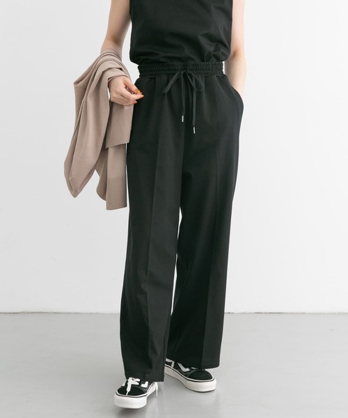 URBAN RESEARCH Sonny Label(アーバンリサーチサニーレーベル)の「SLAB comfort easypants(その他パンツ・レディース・オフホワイト/ブラック・FREE)」の2枚目の写真