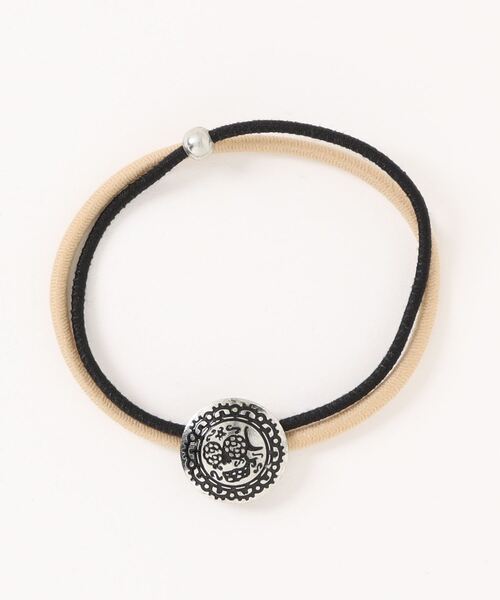 チャイハネ（チャイハネ）の「【チャイハネ】ノンパチ カラベラコンチョヘアゴム（ヘアゴム・レディース・ベージュ/パープル/ブルー/ターコイズブルー/オレンジ/イエロー/カーキ/グリーン/ピンク/レッド・FREE）」の2枚目の写真