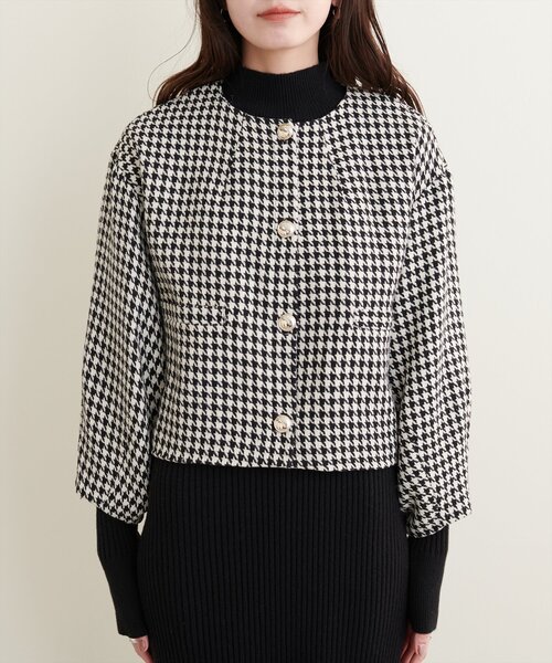 natural couture（ナチュラルクチュール）の「【Web限定】金釦ショート丈ジャケット（その他アウター・レディース・ブラウン系その他/ブラック/ブラック系その他/オフホワイト・FREE）」の7枚目の写真