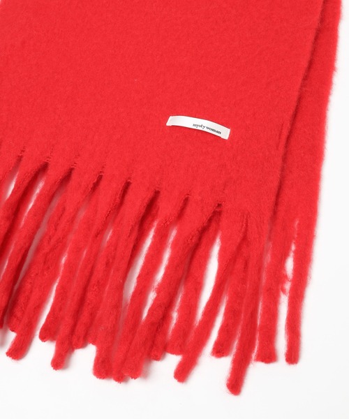 mysty woman（ミスティウーマン）の「起毛フェイクウールマフラー　203041（ストール/ショール・レディース・チャコールグレー/レッド/ベージュ・FREE）」の9枚目の写真